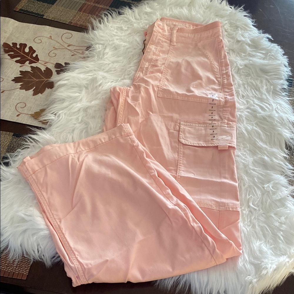 Women’s Pink Cargo Jeans - Stylish Lightweight Utility Pants